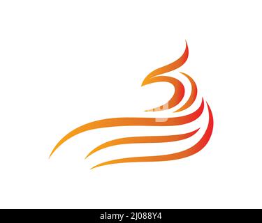 Phoenix ist anmutig, geradlinig seinen Kopf umformend und zeigt seinen schönen Flügel Stock Vektor