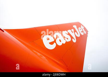 Easy Jet Airbus 320 am Flughafen Belfast Stockfoto