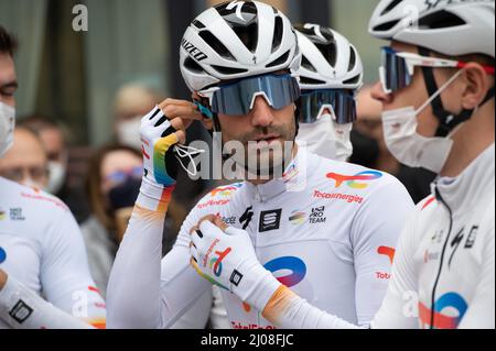 Rivoli, Magenta, Italien, 16. März 2022, Fabien Grellier (TotalEnergies) während der Ausgabe 103. von Milano-Torino - Street Cycling Stockfoto