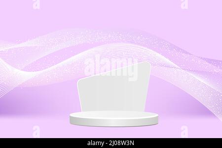 Vector rundes Podium, Sockel oder Plattform, Hintergrund für kosmetische Produktpräsentation. 3D Podium. Stock Vektor