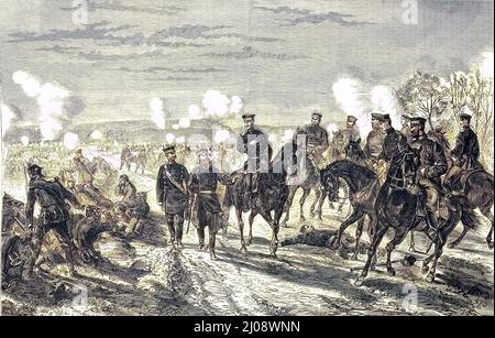 Schlacht bei Nuits am 18.. Januar, Frankreich , Deutsch-Französischer Krieg 1870/71 / Schlacht bei Nuits am 18. Januar, Frankreich , Deutsch-Französischer Krieg 1870/71, historisch, C:CC5historical, Digitale verbesserte Reproduktion eines Originals aus dem 19.. Jahrhundert / digitale Reproduktion einer Originalvorlage aus dem 19. Jahrhundert, Originaldatum nicht bekannt Stockfoto