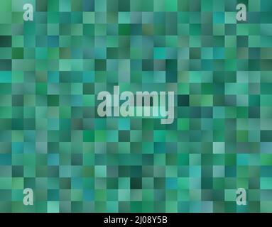 Abstrakt grün verpixelt Hintergrund, moderne Mosaik Hintergrund Vektor-Illustration Stock Vektor