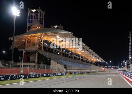 Bahrain Circuit Ambiente während des Formel 1 Gulf Air Bahrain Grand Prix 2022, 1. Runde der FIA Formel 1 Weltmeisterschaft 2022, auf dem Bahrain International Circuit, vom 18. Bis 20. März 2022 in Sakhir, Bahrain - Foto Xavi Bonilla / DPPI Stockfoto