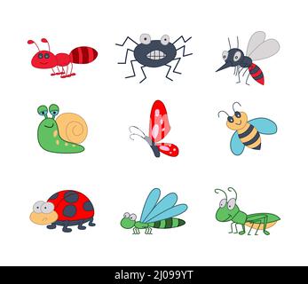 Set von Clip Art von Tier mit Cartoon-Design, Vektor-Illustration Stock Vektor