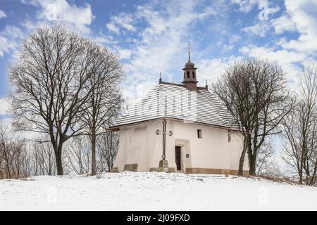 St. Benedict's Church am kalten Wintertag in Krakau Polen Stockfoto