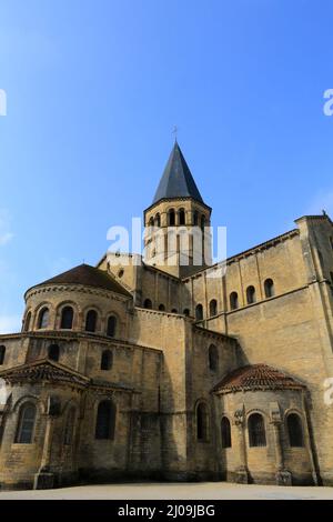 Le chevet et la chapelle. Basilika Sacré-Coeur. Paray-le-Monial. Paray-Le-Monial. Bourgogne. Frankreich. Stockfoto