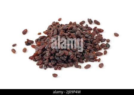 Rosinen auf weißem Hintergrund Stockfoto