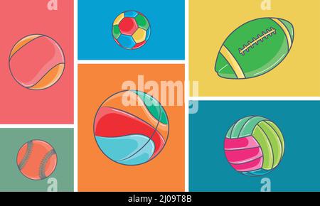 Set von verschiedenen Spielzeug-Icons flaches Design Vektor Stock Vektor