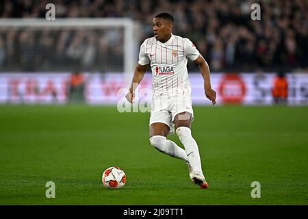 London, Großbritannien. 17. März 2022. Anthony Martial (Sevilla) während des Spiels der West Ham gegen Sevilla UEFA Europa League im London Stadium, Stratford, London, Großbritannien. Quelle: MARTIN DALTON/Alamy Live News Stockfoto