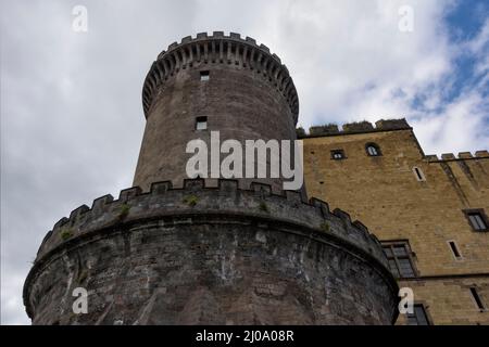 Castel Nuovo (Burg Maschio Angioino oder Neues Schloss), Neapel, Region Kampanien, Italien Stockfoto