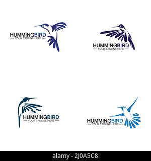 Hummingbird Logo Design Vektor Vorlage Stock Vektor