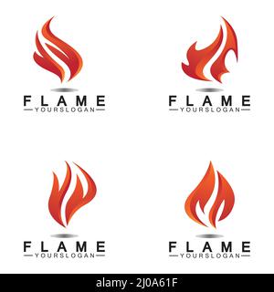 Feuer Flamme Logo Design vector Template Stock Vektor