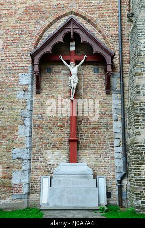 Die Sint-Salvatorskathedraal Kirche in Brügge, Belgien. Stockfoto