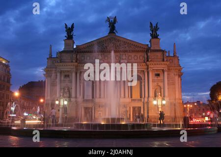 Oper in Lviv / Ukraine Stockfoto