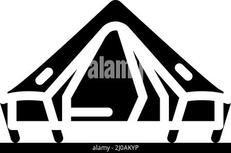 Zelt Camping Glyphe Symbol Vektor-Illustration Stock Vektor