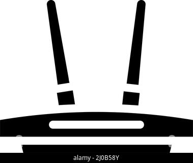 Abbildung der glyphen-Symbole für den wi-Fi-Router Stock Vektor