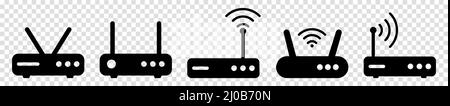 Symbol für das Router-bezogene Signal Stock Vektor