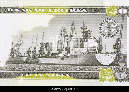 Frachtschiffe im Hafen von Massawa von Eritreian Money - Nakfa Stockfoto