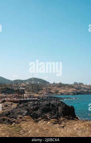 Dakmeor Coastal Road, Jeju Olle Trail Route 18 in Jeju Island, Korea Stockfoto