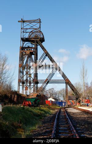 Astley Green Winding Tower im Lancashire Mining Museum Stockfoto