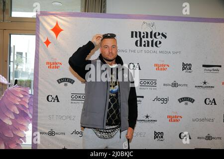 Eric Sindermann beim Mates Date Influencer Event während der Mercedes-Benz Fashion Week Berlin März 2022 in der Berliner Freiheit.Berlin,15.03.2022 Stockfoto