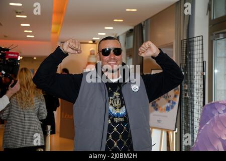 Eric Sindermann beim Mates Date Influencer Event während der Mercedes-Benz Fashion Week Berlin März 2022 in der Berliner Freiheit.Berlin,15.03.2022 Stockfoto