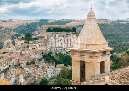 Das Stadtbild der Stadt Ragusa Ibla auf Sizilien in Italien Stockfoto