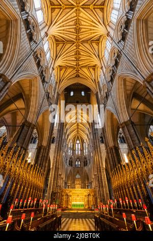 England, London, Westminster Abbey, The Choir Stockfoto
