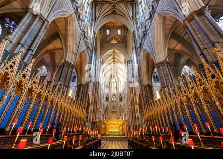 England, London, Westminster Abbey, The Choir Stockfoto