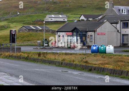 Dorfladen auf dem Festland, Shetland Islands, Schottland Stockfoto