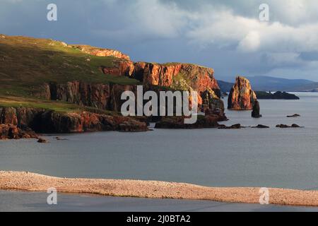 NEAP Cliffs, Halbinsel Eshaness, Shetland Islands, Schottland Stockfoto