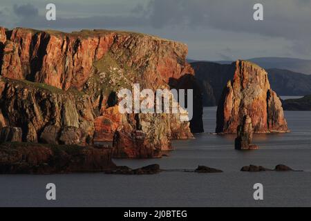 NEAP Cliffs, Halbinsel Eshaness, Shetland Islands, Schottland Stockfoto