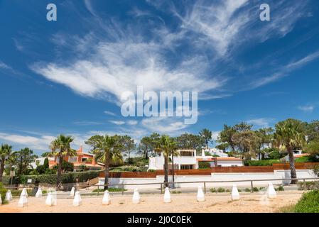 Häuser und Gebäude in Wolf Valley (Vale do Lobo), Algarve Stockfoto