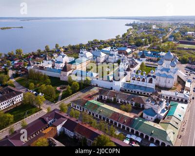 Luftaufnahme des Rostov Kremls Stockfoto