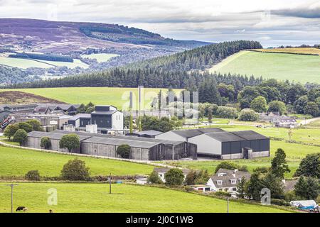 Glenlivet Distillery in der Nähe von Tomintoul, Moray, Schottland Großbritannien. Stockfoto