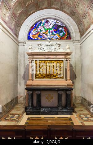 Kreuzstationen (Via crucis) im Heiligtum von Fatima Stockfoto