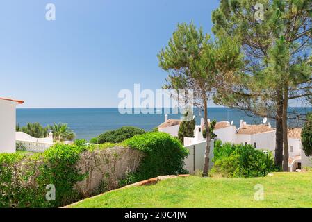 Häuser und Gebäude in Wolf Valley (Vale do Lobo), Algarve Stockfoto