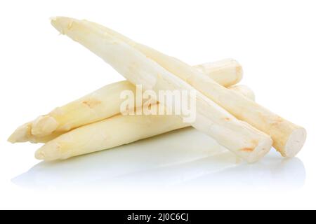 Weißer weißer Spargel weiße Ausnahme isoliert Stockfoto