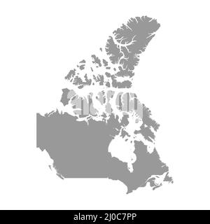 Kanada Vektor Landkarte Silhouette Stock Vektor