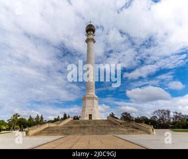 La Rabida, Spanien - 14. märz 2022: Das Denkmal für die Entdecker Amerikas in La Rabida Stockfoto