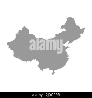 China Vektor-Landkarte Silhouette Stock Vektor