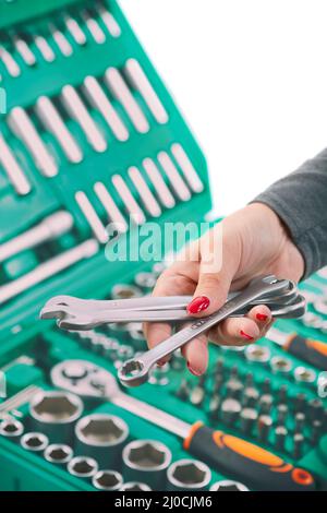 Neues Box-Werkzeug Stockfoto