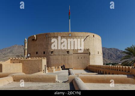 Nischwa. Nizwa Fort. Sultanat Oman. Stockfoto