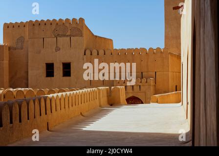 Nischwa. Nizwa Fort. Sultanat Oman. Stockfoto