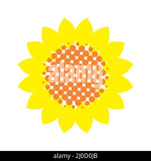 Abbildung des Sonnenblumenbildes. Trageschlaufe Design Element, Menschen Abstand Lernen trägt eine Sonnenblume Trageschlaufe, die unsichtbare Behinderungen bedeutet Stock Vektor