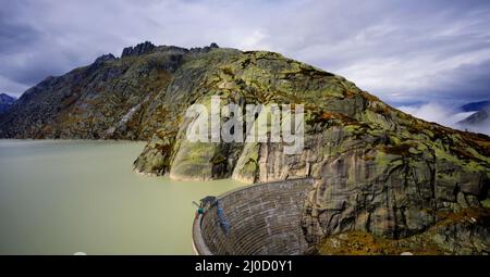 Grimselpass - Grimselsee. Stockfoto