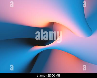 Abstrakter digitaler Hintergrund mit bunten weichen Formen, 3D Rendering Illustration Stockfoto