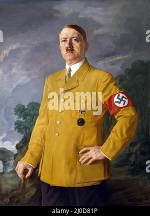 Der Führer Gemälde Porträtmalerei des Nationalsozialismus Adolf Hitler von Heinrich Knirr 1937 Stockfoto