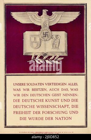 Deutsche Nazi-Propaganda - Wöchentliche Losung der NSDAP - Wochenspruch der NSDAP 26. Oktober 1941 Stockfoto