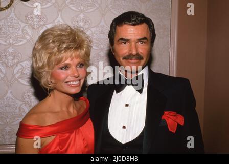 Burt Reynolds und Loni Anderson um die 1980er Jahre Credit: Ralph Dominguez/MediaPunch Stockfoto